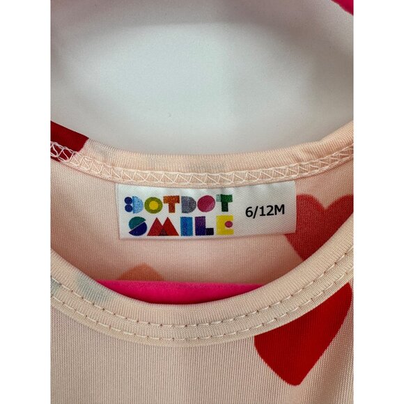 Dotdotsmile Girls Dress Size 6/12 Months Pink with Multi Color Hearts NWT - Picture 4 of 5
